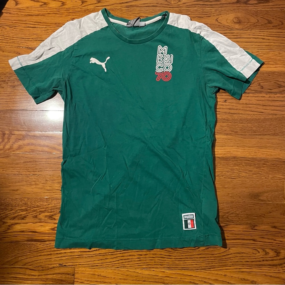 Mens small puma Mexico national futbol team t shirt